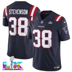 Mens or Youths Choose Rhamondre Stevenson Super Bowl LX Stitched Jersey Navy Vap